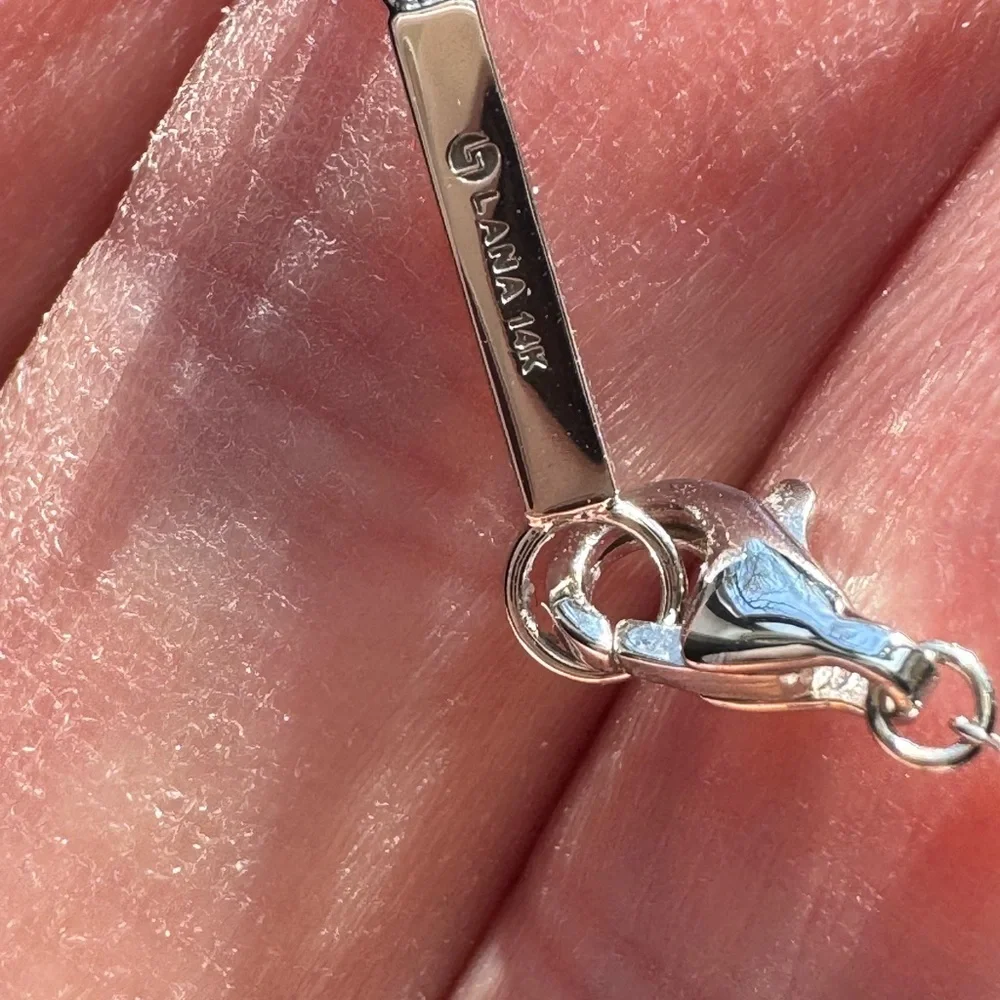 Lana 14k Gold Flawless Mini Cross Necklace - Picture 4 of 5